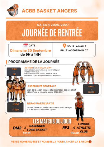 Journée de rentrée du club – Dimanche 20 septembre